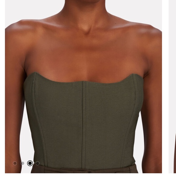 The Sei Green Strapless Bustier Top - Picture 7 of 8